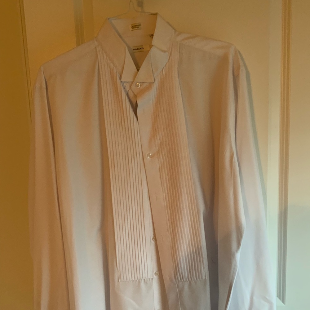 Classic white tuxedo shirt